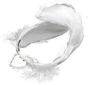 [MTPLOP] Elegant Swan Lake Ballet Headpiece - White Feather Tiara with Sparkling Rhinestones for Girls' Solo Performances & Team Stage Ensembles