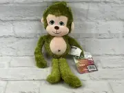 Bunki Munki Green Fuzzy Monkey Plush Unlock the Key to Happiness LNWT & Code