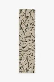 75' x 305' | Machine Washable Runner Rug | Kid & Pet Friendly | Indoor Rug | Bone Dance White Rug | Ruggable