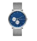 Men's Skagen Silver Blue All Stainless Steel Hald Watch SKW6206