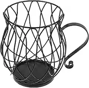Amosfun Coffee Storage Basket, Coffee Pod Capsule Holder Iron Fruit Storage Basket Wire Holder Holder for Counter Coffee Bar Black