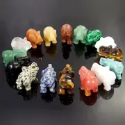 various natural gemstones crystal carved elephant carving figurine collectible