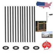 Versatile 38'' Black Deck Balusters with Easy Install Screws - 10-Year Warranty