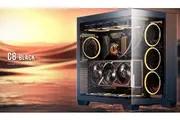 ANTEC C8 E-ATX, mATX, ITX, Seamless Edge View Front and Side, USB-C, 4mm Tempered Glass, 360mm liquid cooler top, bottom, side. 2x USB 3.0 Black Case.