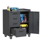 Steel Trolley Tool Chest with Drawer for Garage Tool Storage Organizer Cabinet