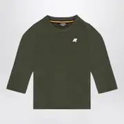 Dark Green Cotton Elmette T-Shirt