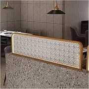 Hanging Room Divider, Hanging Room Divider Dividers for Dining Areas,Raised Pattern Glass Restaurant Screen Partition,Semi-Privacy Half Wall Countertop Low Fence,11.8/17.7in