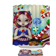 Kids Candy Loving Fairy with a Sweet Tooth Shower Curtain