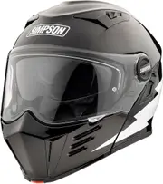 Simpson Darksome Hellfire, flip up helmet , color: Black/White , size: L
