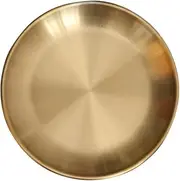 [EKDJKK] Round Brass Tray,Small Gold Decorative Tray Metal Storage Organizer Tray for Modern Home,Matte Brass Finish (14cm/5.5inch)