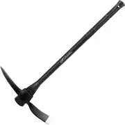 Forged Adze Pick, Weeding Mattock Hoe Pick Mattock with Fiberglass Handle, Garde