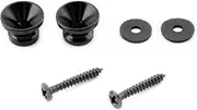Musiclily Guitar Metal Medium Strap Buttons,Black (2 Pieces)