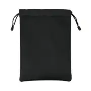 600D Twill Headphone Pouch Black Storage Bag Case Container with Inner Pocket