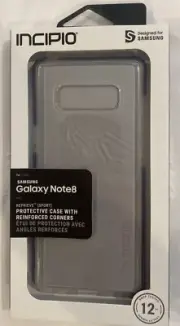 Incipio Reprieve Protective Case for Galaxy Note8 - Clear SA-900-BLU NEW