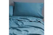 Canningvale Carrara Fitted Sheet Set Alessia Bamboo Cotton Ocean