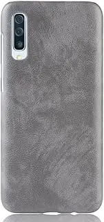 Phone Case for Samsung Galaxy A70 Case, [PU Leather]+[Hard Plastic] for Samsung Galaxy A70 Protector Case, Non-Slip Shockproof for Samsung Galaxy A70 Phone Cover Grey