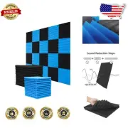 Noise-Reducing Foam Panels - 52 Pack, 12" x 12" for Recording Studios