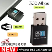 NEW USB WiFi Adapter Wireless Network Internet Dongle 300Mbps Windows Linux