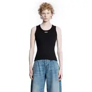 [ALEXANDER MCQUEEN] MCqueen Placket Tank Top Black