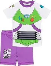 [Disney] Toy Story Buzz Lightyear Swimsuit Boys Two Piece Top Shorts Swim Set