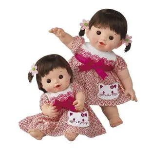 【日本知育洋娃娃】波波醬-小熊吊帶裙組合+蝴蝶結小貓洋裝組合(AI721+AI707)
