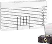 Alignment Turntable Protractor, Acrylic Azimuth Ruler Alignment Block, Reusable Tracking Angle Adjustment Ruler for Precise Calibration, Cartridge Setup Tool, 7.5x4.5x1cm