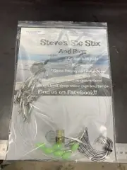 Deep Drop Rigs 16/0 3x Hook Glow Bead Rig Stainless Circles,Light Included