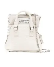 Maison Margiela Numbers-Patch Zipped Mini Shoulder Bag One size light gray