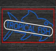 LED Flex Tropical Fish Neon Sign for Window/Wall Displays |Advertising