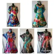 Women Dress Kaftan Caftan Long Ponch Dress Lounger gown One Size Plus Polyester