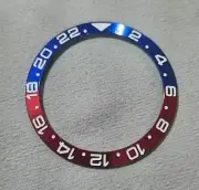 38mm Bezel insert For Divers Watch Red Blue Rolex GMT Seiko SKX SRPD Pepsi
