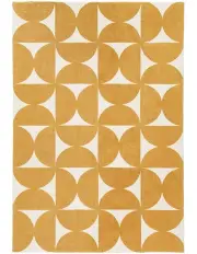 [LOOPSIE] Almere Geometric Washable Rug in Two Tone