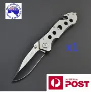 NEW Heavy duty stainless steel handle lock survival knife outdoor Folding knife