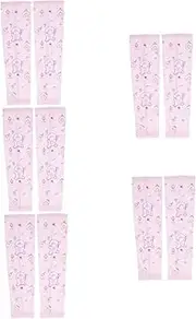 [WOONEKY] 5 Pairs Sun Protection Sleeve Uv Cooling Arm Sleeves Cooling Sun Arm Covers for Polyester
