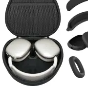 Comprehensive AirPods Max Protection - Hard Shell Case with Soft Silicone Covers