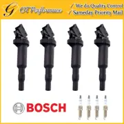 Quality Ignition Coil & BOSCH Spark Plug 4PCS for 2009-2010 Mini Cooper 1.6L L4 (for: Mini)