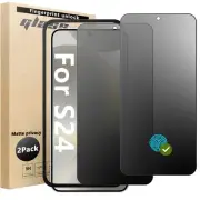 2 Pack Matte Privacy Screen Protector for Galaxy S24, Anti-Glare, Anti-Spy, A...