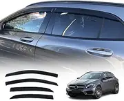 OAD4X4 Weathershields Compatible with Mercedes-Benz GLA Class X156 2014-2019, Weather Shields Window Visors Wind Deflectors Sun Rain Guard 4PCS Set