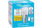 Mirabella Appliance Oven Clear Globe Ses 15w 2 Pack