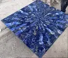 24" Sodalite Stone Square Table Top Agate Coffee Center Table Handmade Home Deco