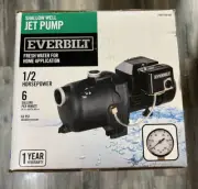 NEW Everbilt 1/2 HP Shallow Well Jet Pump J100A3 Dual Voltage 110/230V 6 GPM