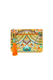 SMALL CANVAS CLUTCH HANI I'M HOME