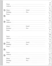 Address Book Refills for A5 Binders - A-Z Address Notebook Refill Paper with Alphabetical Tabs, 120gsm White Paper, 6-Hole Punehed, 5.8" x 8.3"