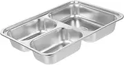 FUNOMOCYA Stainless Steel Plate Compartment Boys and Girls Plate for Safe Use