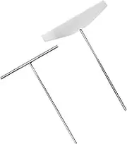 Lilithye Crepe Spreader and Spatula Kit Stainless Steel Crepe Batter Spreader Tool Metal 7 Inch T Shape Crepe Maker(2Pcs Large)