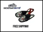 60mm Universal Flush Mount Motorcycle Indicators Clear Lens Micro Teardrop