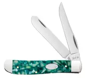 Case XX Knives Mini Trapper Green Sparxx Kirinite 71381 Pocket Knife Stainless