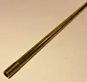 New 10" Solid Unfinished Brass Threaded Lamp Pipe, 1/8 IP (3/8") #BP317U