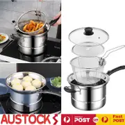 4PCS/SET STAINLESS STEEL CHIP PAN CHIPPAN FRYER POT with LID & BASKET