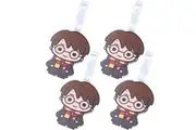 4x Harry Potter Luggage Tag Suitcase Identity Name/Address Bag Label Harry